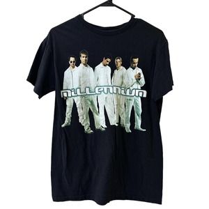 BSB Backstreet Boys Millennium 90's-00's Pop Music Black Tee Adult Size M Y2K